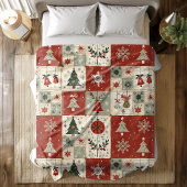 Christms Patchwork Quilt Fleece Blanket Deken