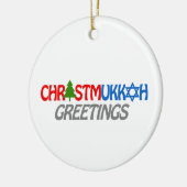 CHRISTMUKKAH GREETINGS -.png Keramisch Ornament (Links)