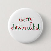 christmukkah ronde button 5,7 cm (Voorkant)