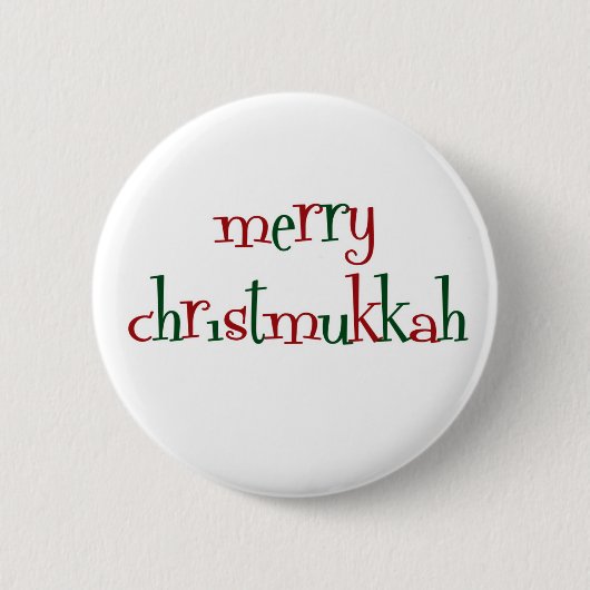christmukkah ronde button 5,7 cm (Voorkant)