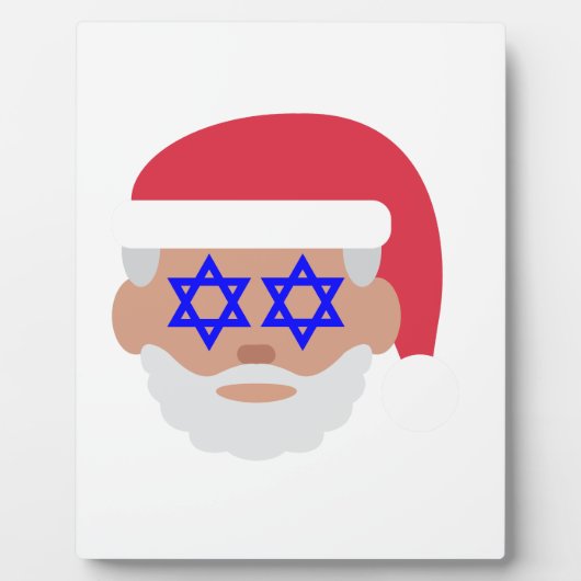 christmukkah santa claus emoji fotoplaat (Voorkant)