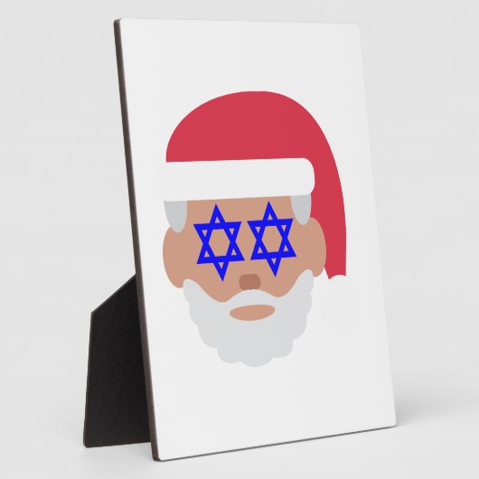 christmukkah santa claus emoji fotoplaat (Zijkant)