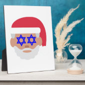 christmukkah santa claus emoji fotoplaat (Zijkant)