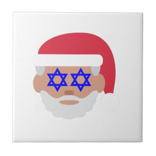 christmukkah santa claus emoji tegeltje