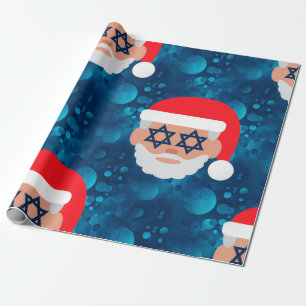 christmukkah santa emoji cadeaupapier