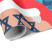 christmukkah santa emoji cadeaupapier (Rol Hoek)