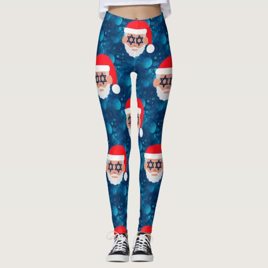 christmukkah santa emoji leggings (Voorkant)