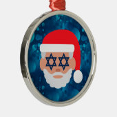 christmukkah santa emoji metalen ornament (Rechts)