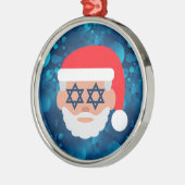 christmukkah santa emoji metalen ornament (Links)