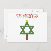 CHRISTMUKKAH TREE FEESTDAGENKAART (Voorkant / Achterkant)