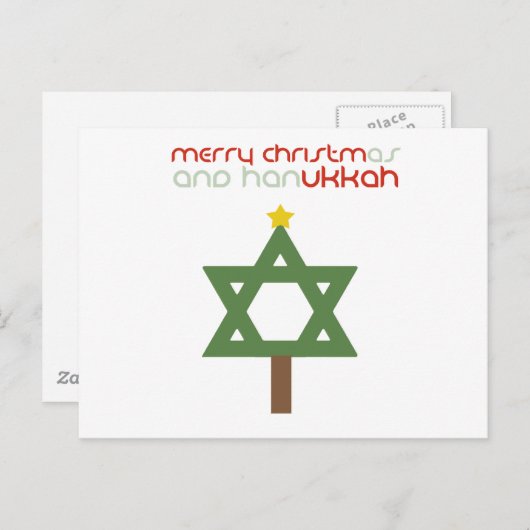 CHRISTMUKKAH TREE FEESTDAGENKAART (Voorkant / Achterkant)