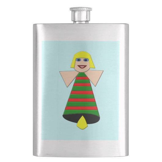 Christnas Angel Bell Flasks Heupfles (Voorkant)