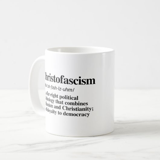 Christofascisme Definitie Koffiemok (Voorkant links)
