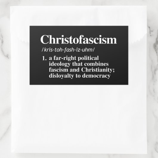 Christofascisme Definitie Rechthoekige Sticker (Tas)