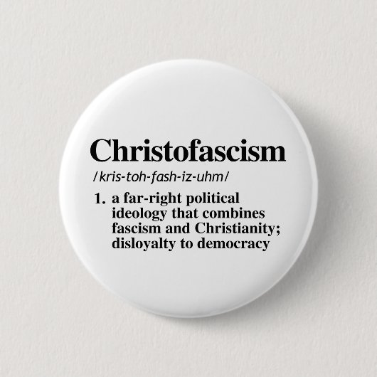 Christofascisme Definitie Ronde Button 5,7 Cm (Voorkant)