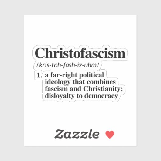 Christofascisme Definitie Sticker (Vel)