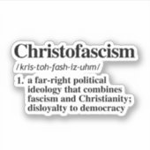 Christofascisme Definitie Sticker (Voorkant)