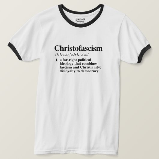 Christofascisme Definitie T-shirt (Design voorkant)