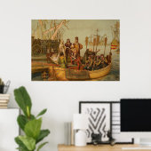 Christoffel Columbus die Spanje verlaat Poster (Thuiskantoor)
