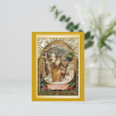 Christoffel draagt het kind Jezus Feestdagenkaart (Staand voorkant)