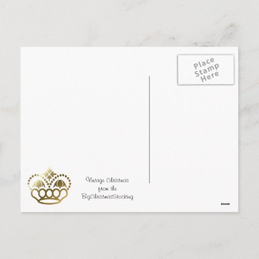 Christoffel draagt het kind Jezus Feestdagenkaart (Achterkant)