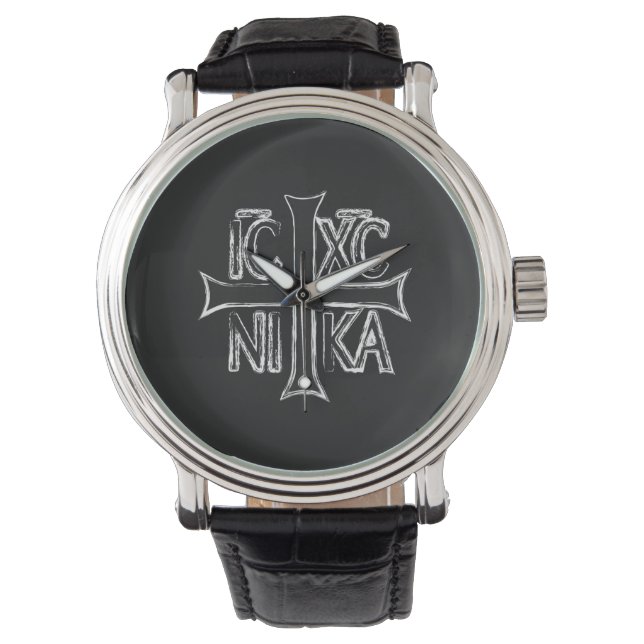 Christogram ICHC NIKA Horloge (Voorkant)