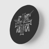 Christogram ICHC NIKA Ronde Klok (Hoek)
