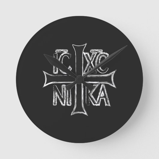 Christogram ICHC NIKA Ronde Klok (Voorkant)