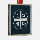 Christogram ICXC NIKA Jesus Verkopers Metalen Ornament (Rechts)