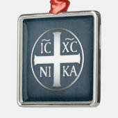 Christogram ICXC NIKA Jesus Verkopers Metalen Ornament (Links)