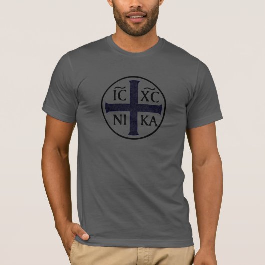 Christogram ICXC NIKA Jesus Verkopers T-shirt (Voorkant)