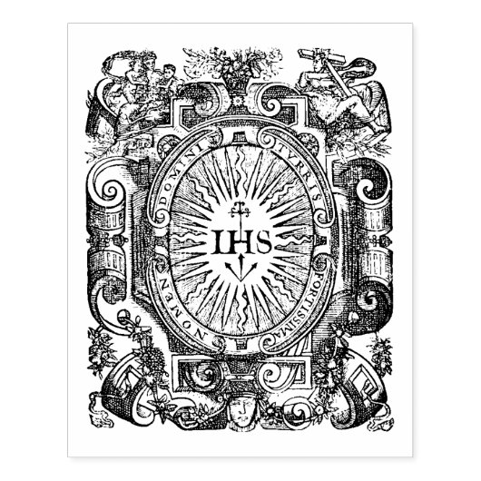 Christogram IHS Rubber Stamp Rubberstempel (Afrduk)