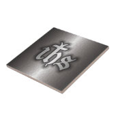 Christogram (IHS) Staal Tegeltje (Zijkant)