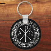 Christogram met Jesus Prayer in de Roemeense sleut Sleutelhanger (Voorkant)