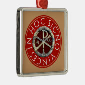 Christogram met Latijnse tekst Metalen Ornament (Rechts)