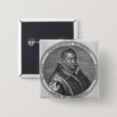 Christophe Plantin Vierkante Button 5,1 Cm (Voorkant /achterkant)