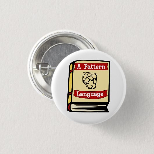 Christopher Alexander A Pattern Book Pin Ronde Button 3,2 Cm (Voorkant /achterkant)