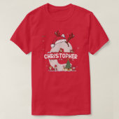 Christopher Christmas tee w Christopher Name for f T-shirt (Design voorkant)
