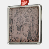 Christopher Colombus ontdekt de eilanden Metalen Ornament (Links)