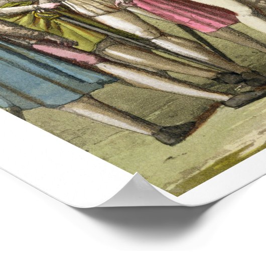 Christopher Columbus (1451-1506) met Hernando Cor Poster (Hoek)