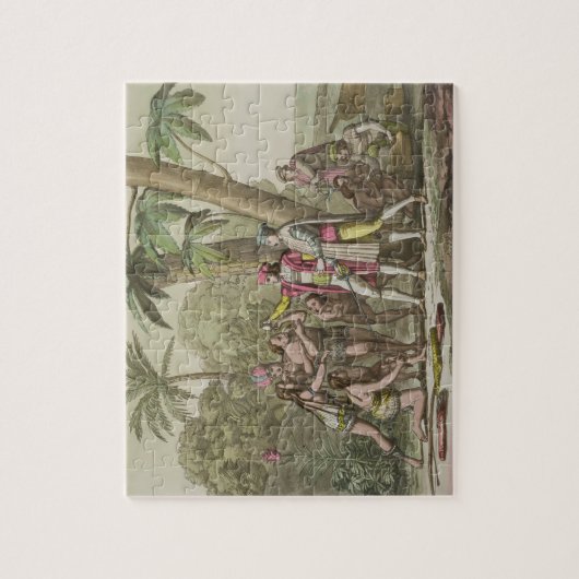 Christopher Columbus (1451-1506) met Native Ameri Legpuzzel (Verticaal)