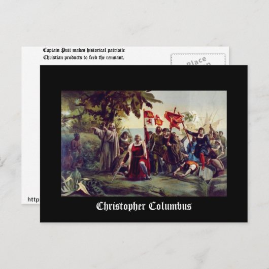 Christopher Columbus Briefkaart (Voorkant / Achterkant)