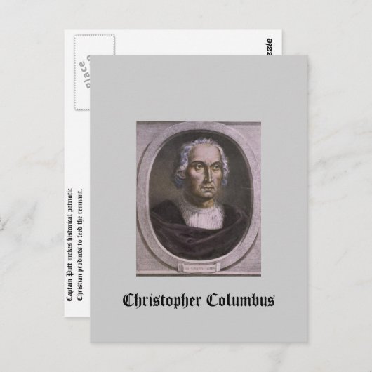 Christopher Columbus Briefkaart (Voorkant / Achterkant)