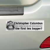 christopher columbus bumpersticker (Op auto)