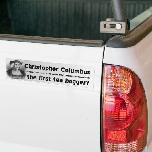 christopher columbus bumpersticker (Op Truck)