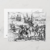 Christopher Columbus die cadeaus ontvangt Briefkaart (Voorkant / Achterkant)