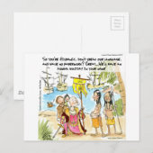 Christopher Columbus Emigreert Naar Amerika Grappi Briefkaart (Voorkant / Achterkant)