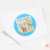 Christopher Columbus Emigreert Naar Amerika Grappi Ronde Sticker (Envelop)