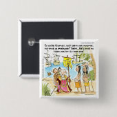 Christopher Columbus Emigreert Naar Amerika Grappi Vierkante Button 5,1 Cm (Voorkant /achterkant)