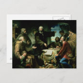Christopher Columbus in het klooster van la Briefkaart (Voorkant / Achterkant)